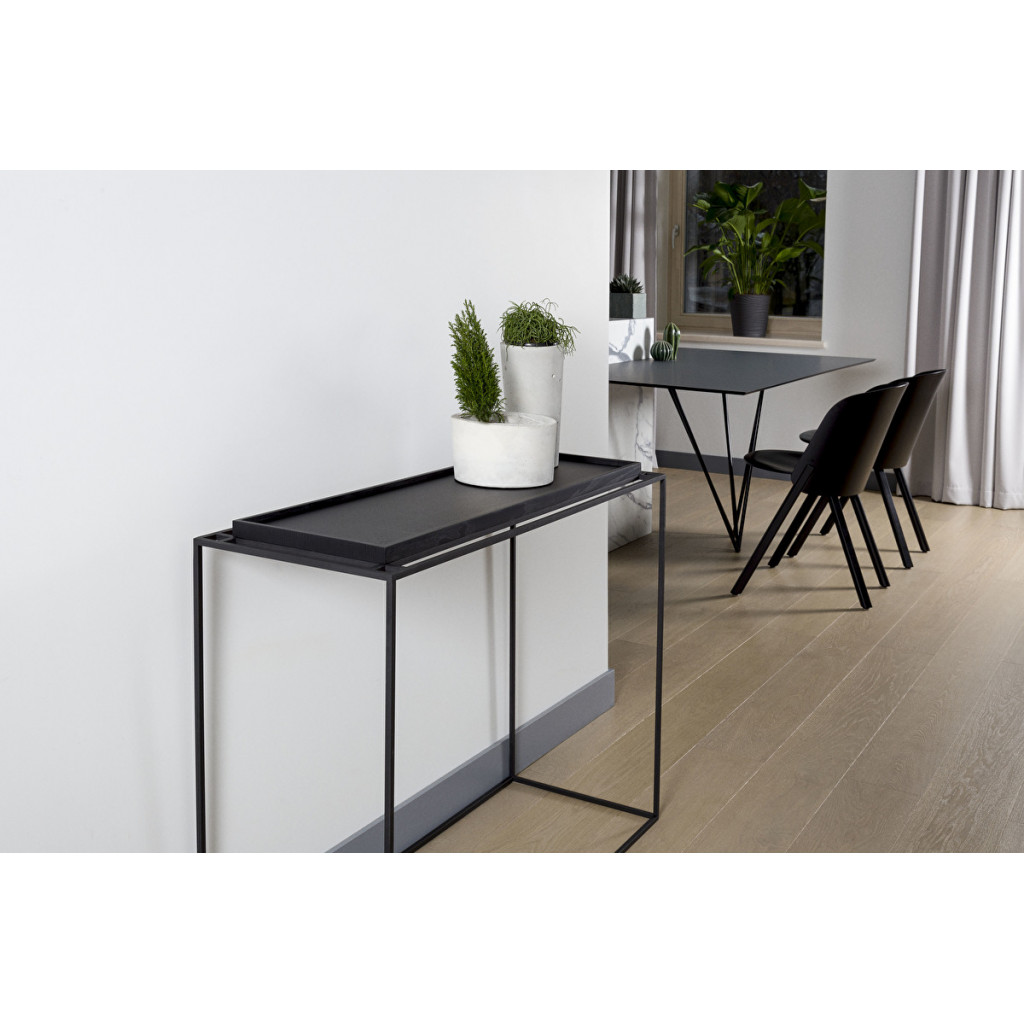 Console table Tray Black Oak