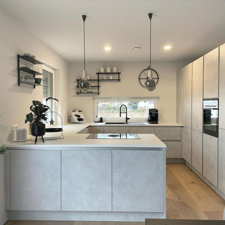 Pendant luminaire Base Concrete | Natural Linen