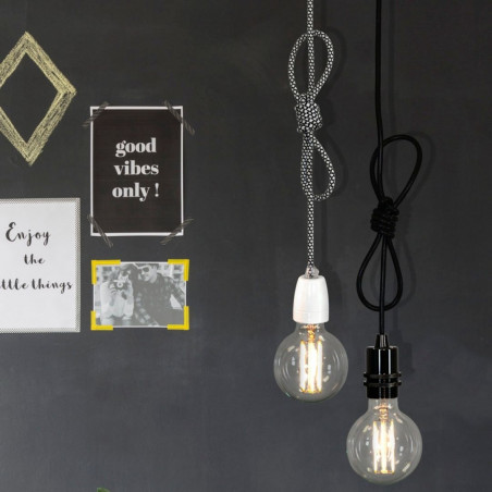 Pendant luminaire Bolt Black | Asphalt