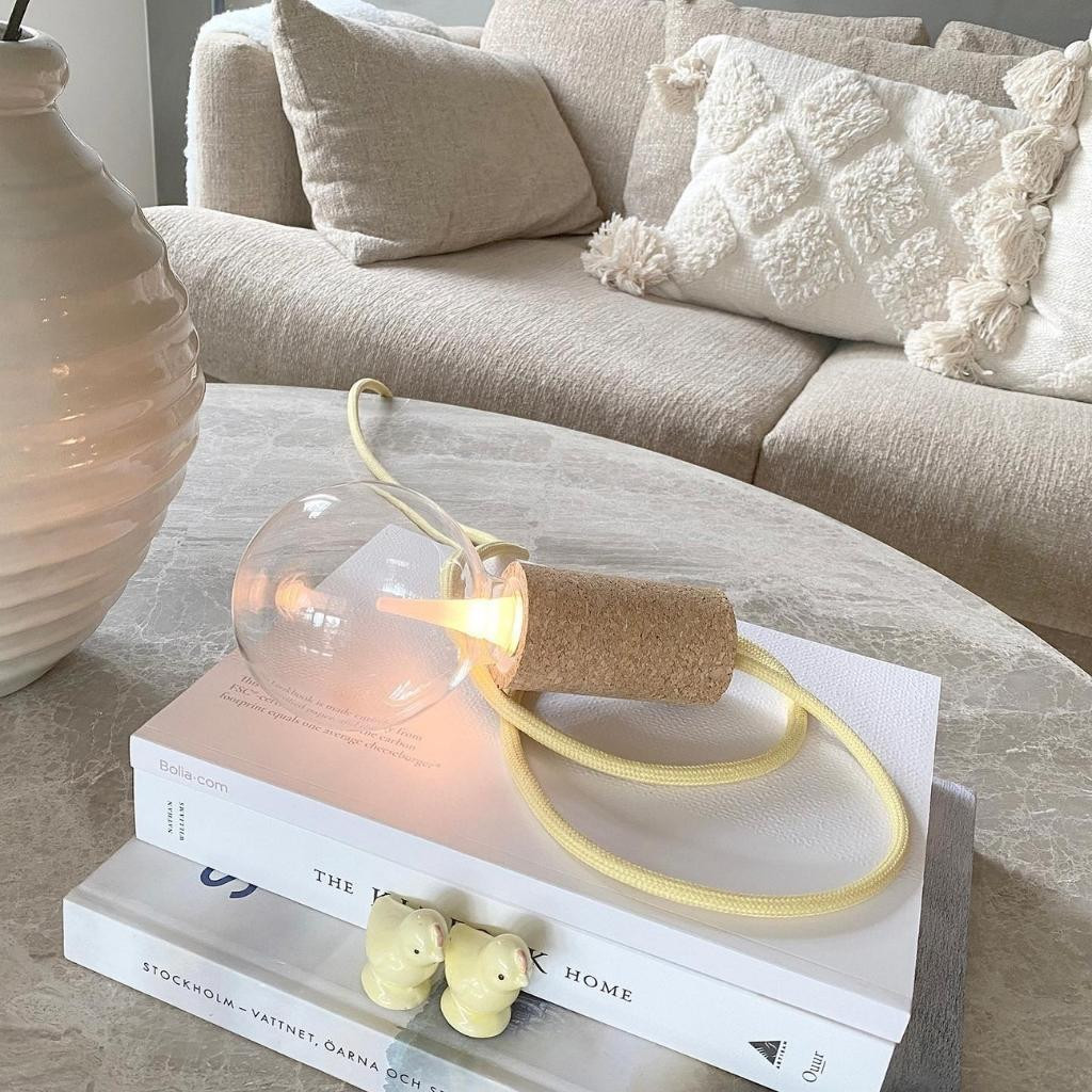 Pendant luminaire Cork Beige | Asphalt
