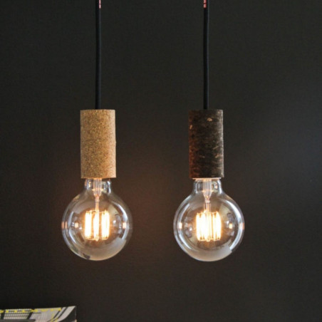 Pendant luminaire Cork Soil | Asphalt