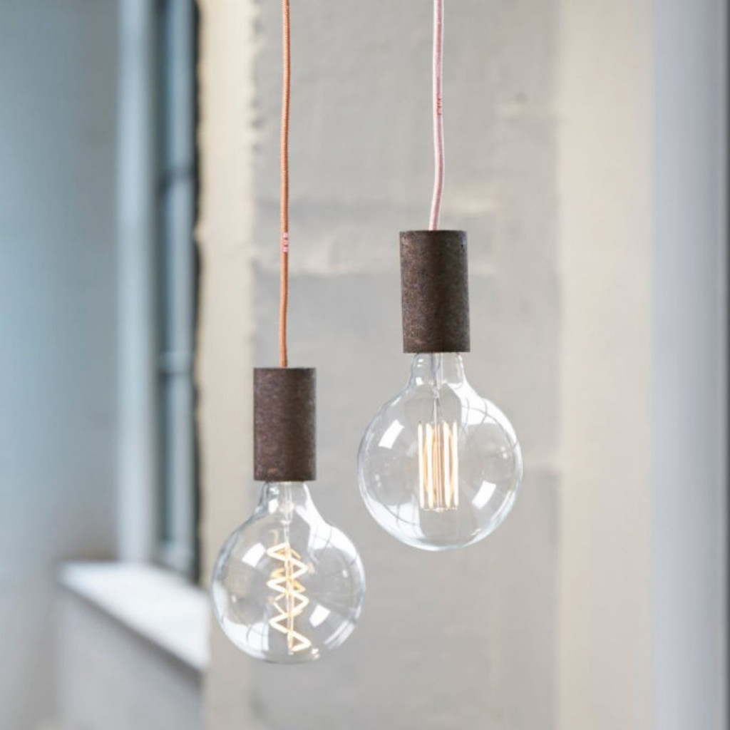 Pendant luminaire Cork Soil | Asphalt