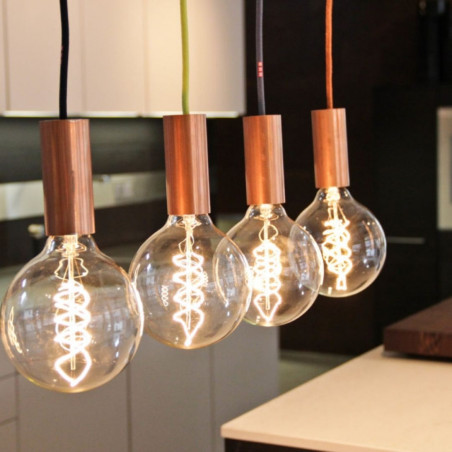 Pendant luminaire Tube Aqua | Zebra Skin