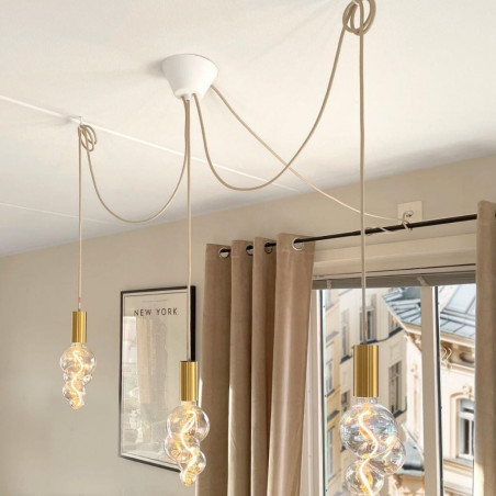 Pendant luminaire Tube Rail | Indian Teal