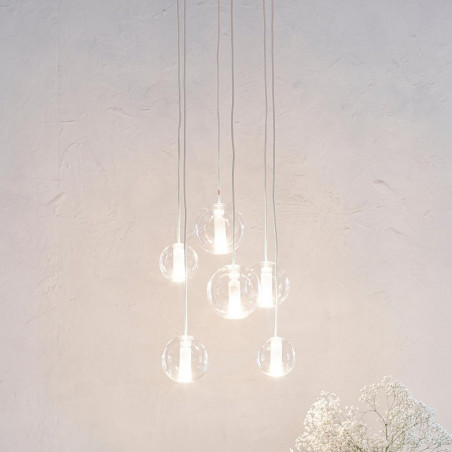 Pendant luminaire Moon Clear