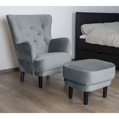 Classic pouf | Light grey