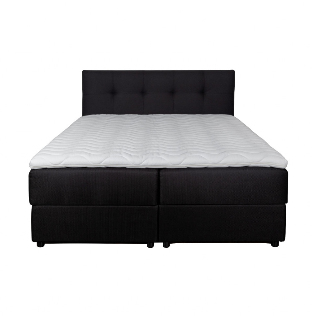 Bed with mattress Oslo | Black