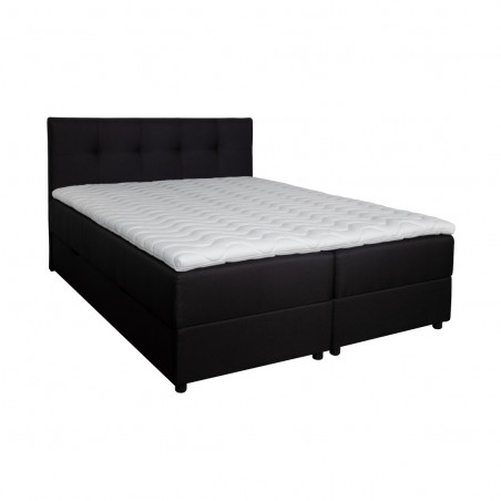 Bed with mattress Oslo | Black