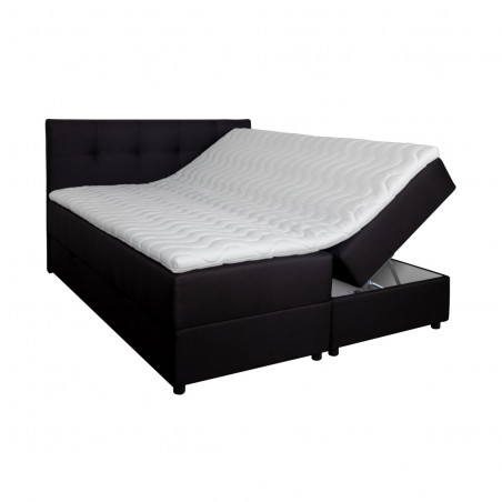 Bed with mattress Oslo | Black