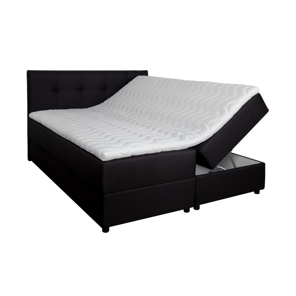 Bed with mattress Oslo | Black