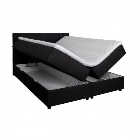 Bed with mattress Oslo | Black