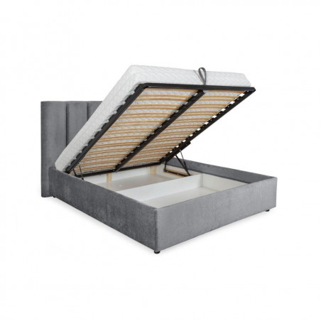 Bed with mattress Maja 1 | Dark grey