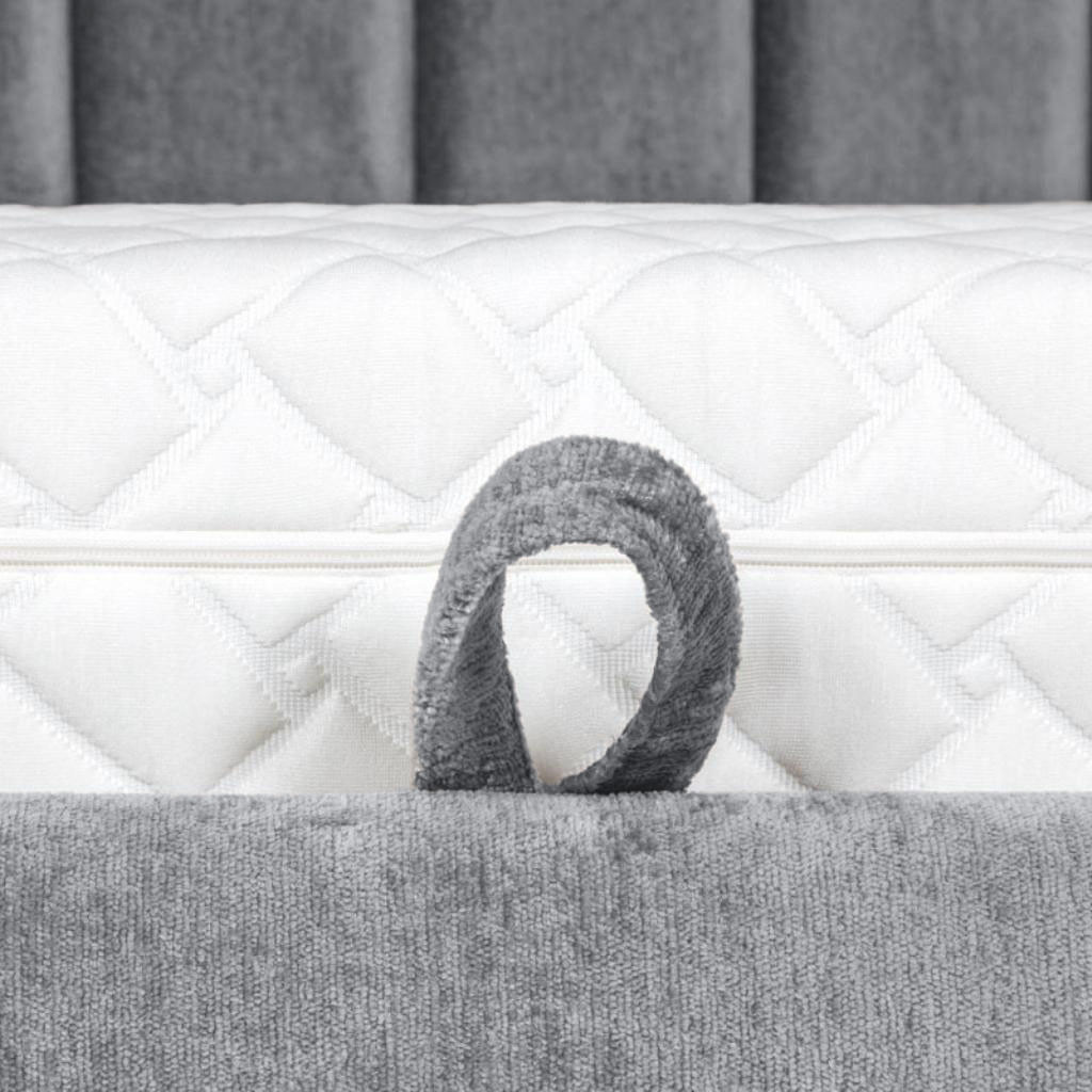 Bed with mattress Maja 1 | Dark grey