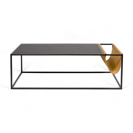 Coffee table Avei | Brown leather