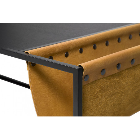 Coffee table Avei | Brown leather