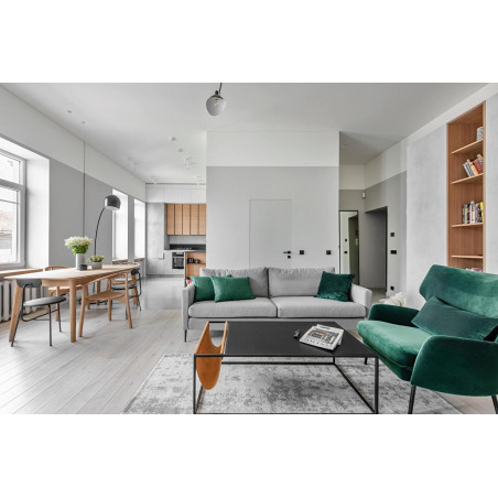 Coffee table Avei | Brown leather