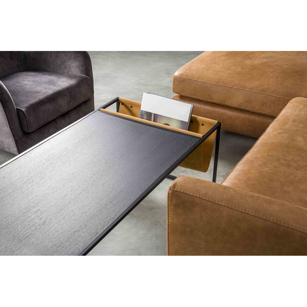 Coffee table Avei | Brown leather