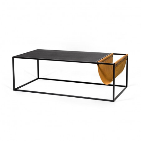 Coffee table Avei | Brown leather