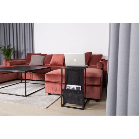 Coffee table for sofa Avei Black leather