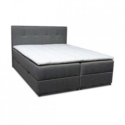 Bed with mattress Oslo | Grey