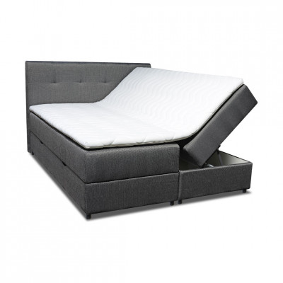 Bed with mattress Oslo | Grey