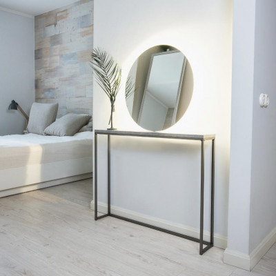 Apaļš spogulis ar LED Luīzi | piekaramie-spoguli | NMF Home