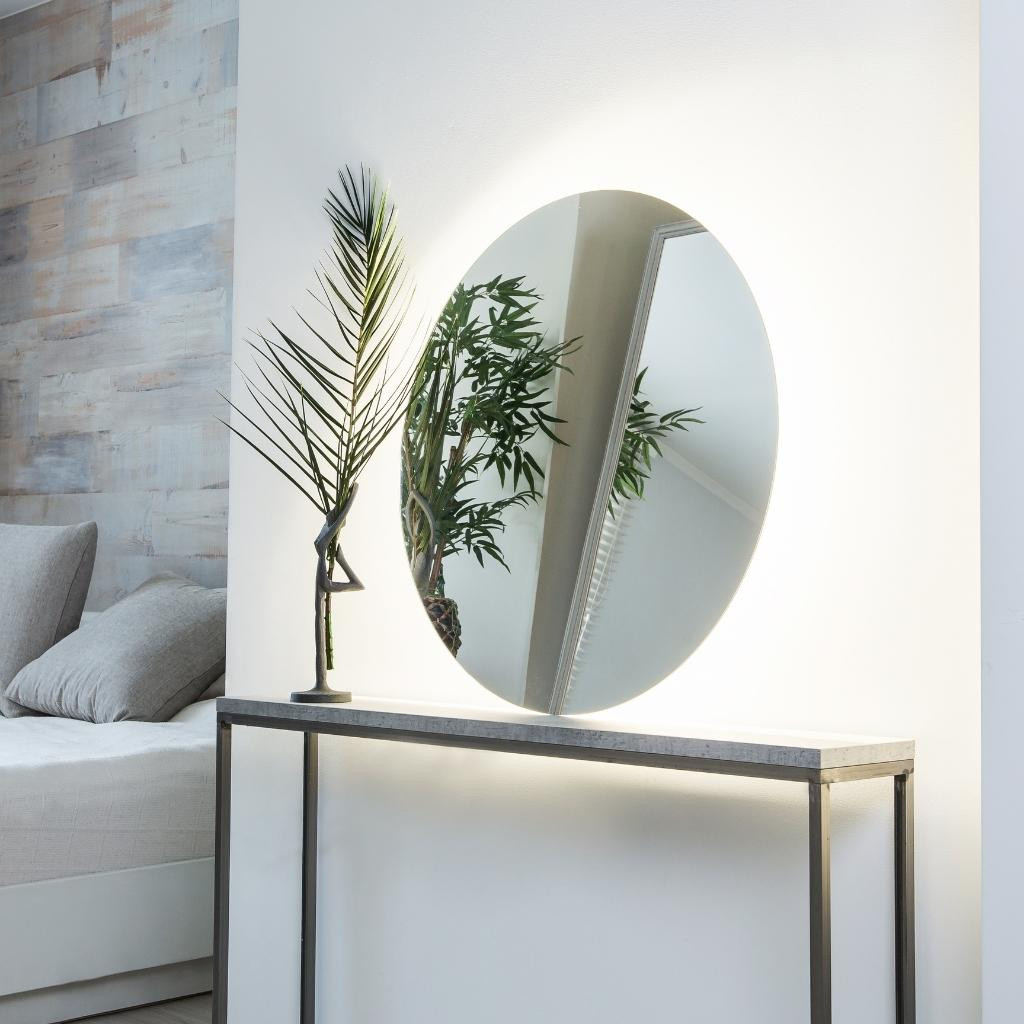 Apaļš spogulis ar LED Luīzi | piekaramie-spoguli | NMF Home