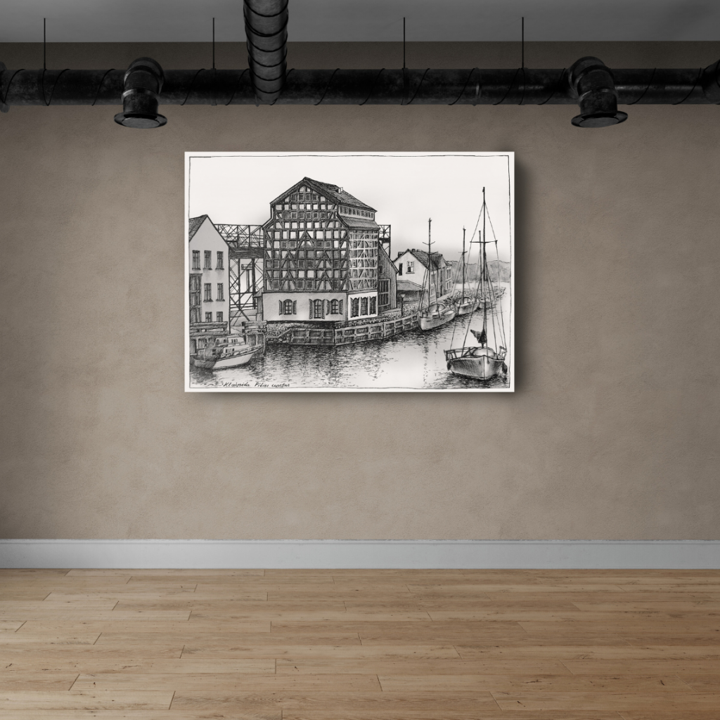 Grafika Klaipėda - Pilies uostas | gleznotas-bildes-grafika | NMF Home