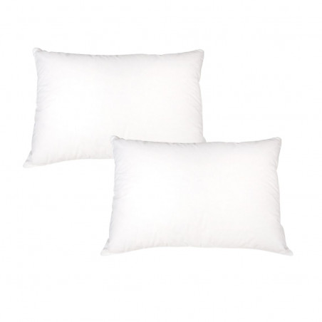 Down and feather pillow set | White