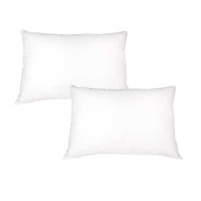 Down and feather pillow set | White