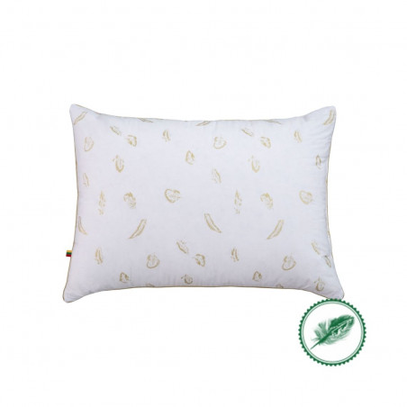 Down and feather three-compartment pillow
