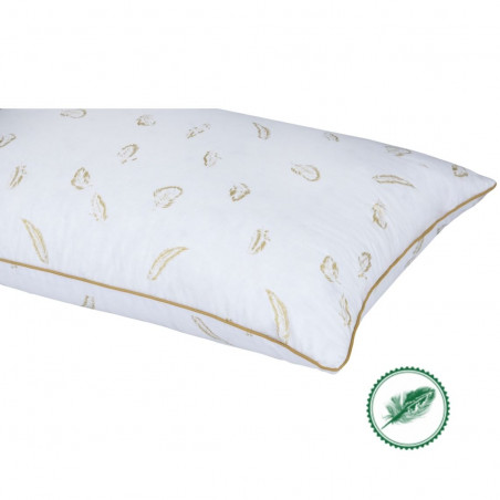 Down and feather three-compartment pillow
