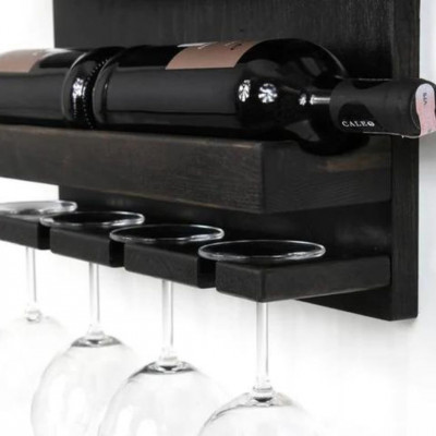 Black Wine Bottle Rack