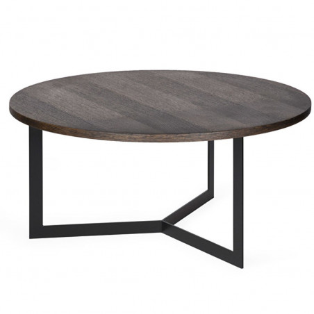 Round coffee table MANU | Dark