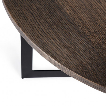 Round coffee table MANU | Dark