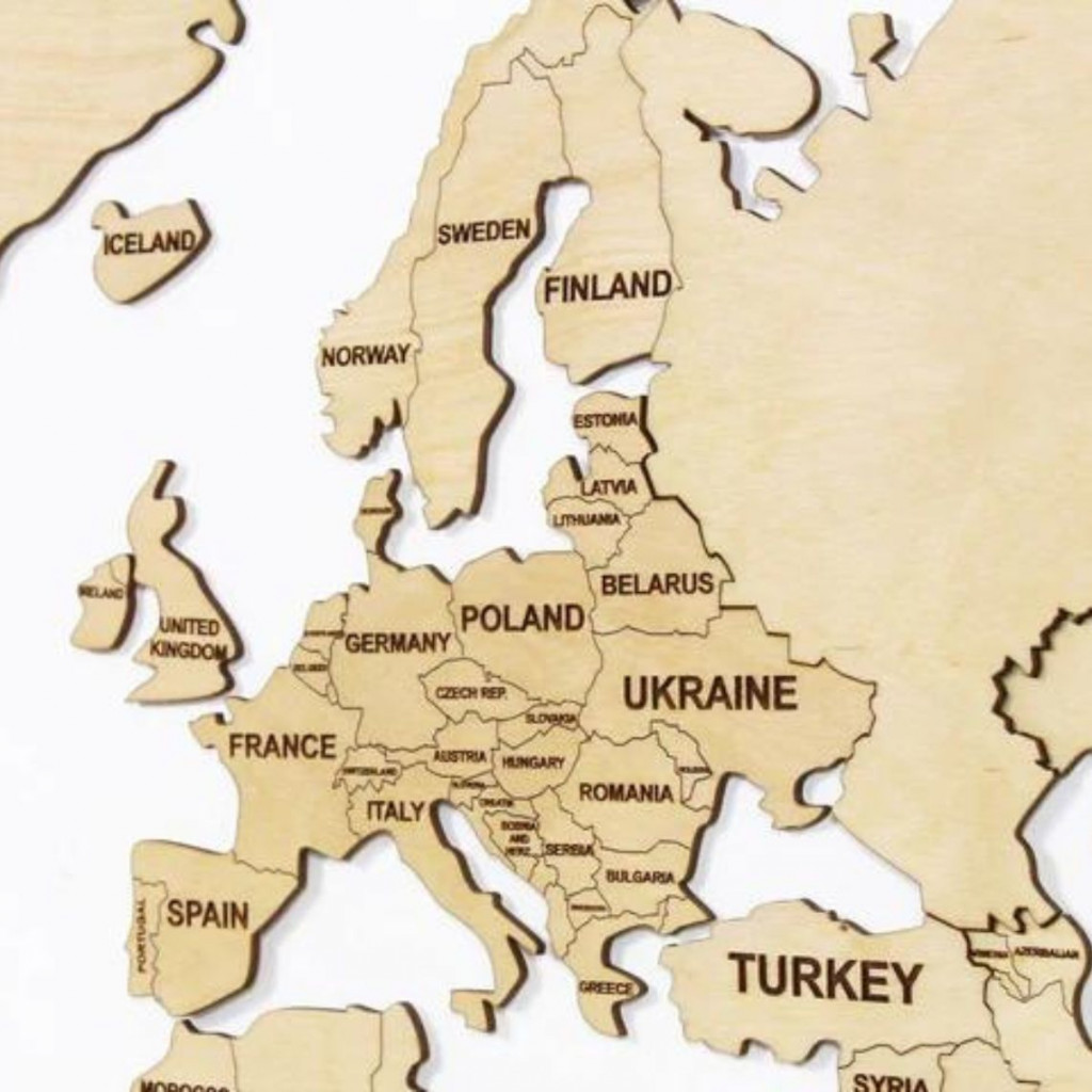 Wooden wall map of the world | Natural Wooden wall map of the world | Natural