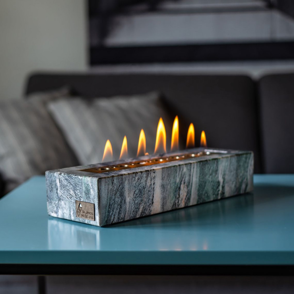 Bio fire pit STONO | Turquoise Bio fire pit STONO | Turquoise