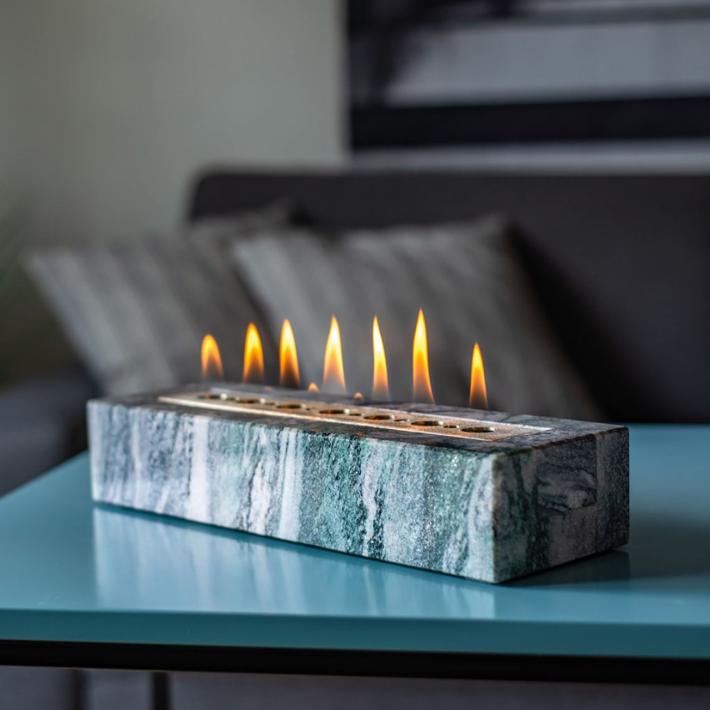 Bio fire pit STONO | Turquoise Bio fire pit STONO | Turquoise