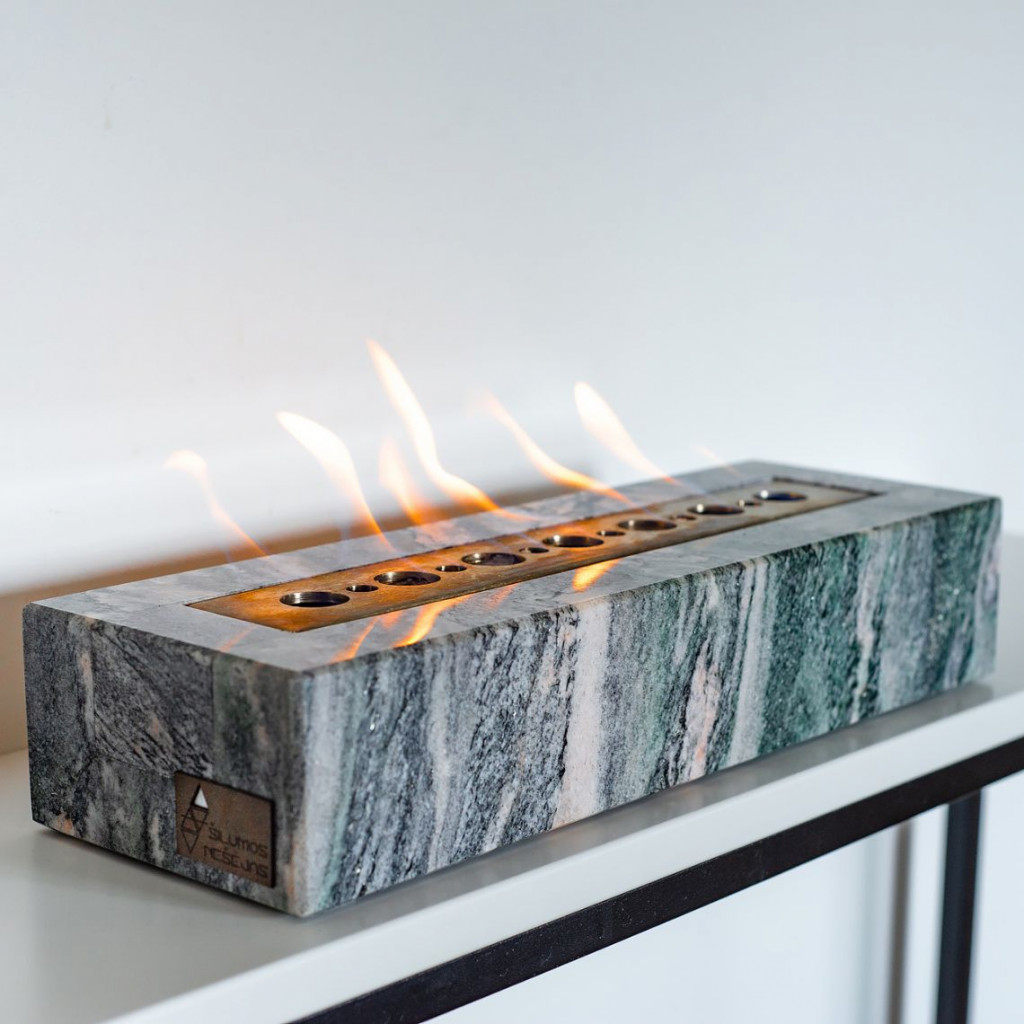 Bio fire pit STONO | Turquoise Bio fire pit STONO | Turquoise