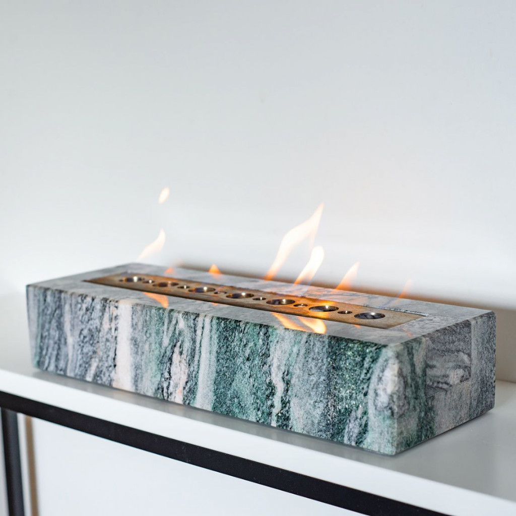 Bio fire pit STONO | Turquoise Bio fire pit STONO | Turquoise
