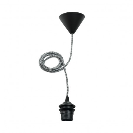 Pendant luminaire Frosta black Simple