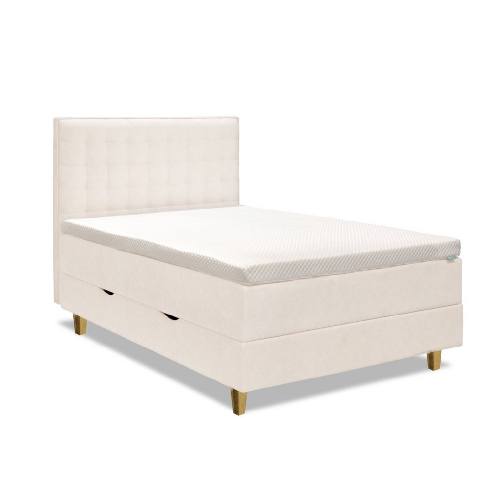 Gulta Box Bed | Viegls krēms | gultas-ar-matraci-un-velas-kasti | NMF Home