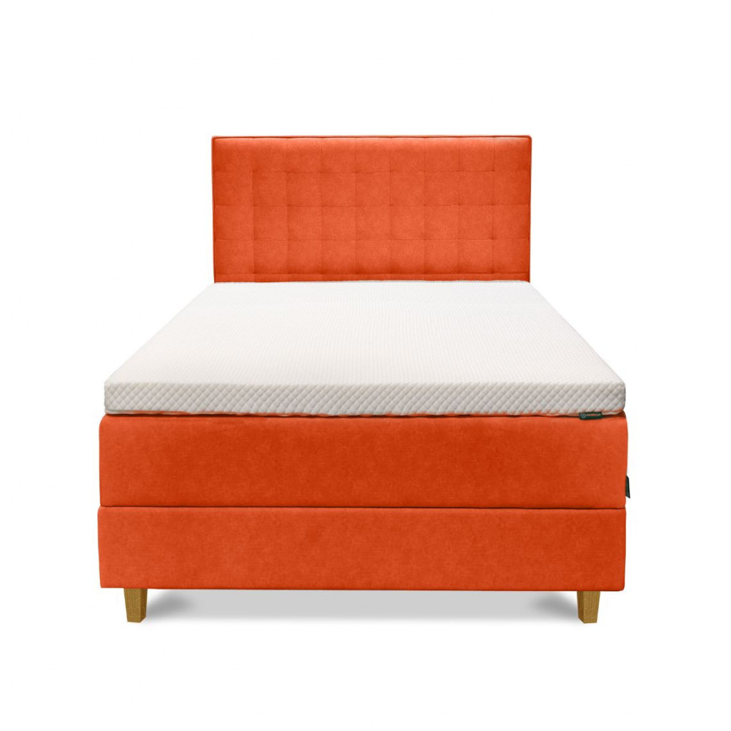 Gulta Box Bed | Spilgti oranžs | gultas-ar-matraci-un-velas-kasti | NMF Home