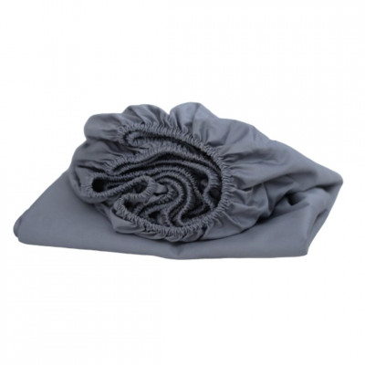 Satin sheet with elastic | Light grey