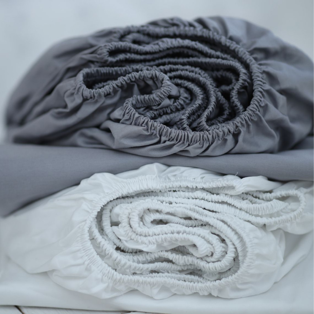 Satīna palags ar elastīgu | Balts | majas-tekstils | NMF Home