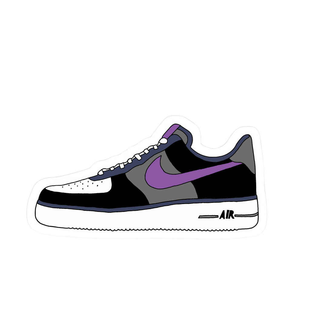 Paklājs Nike AF1 | Gray and purple | paklaji | NMF Home