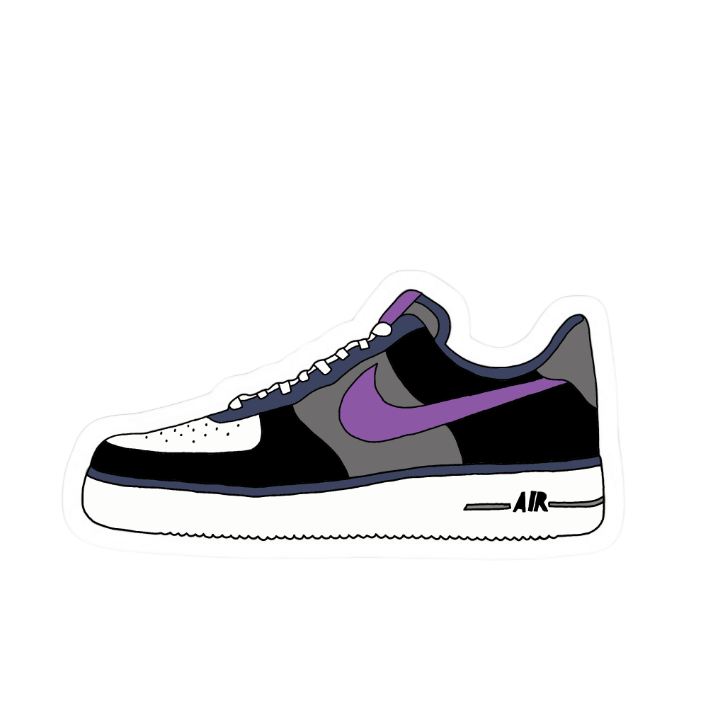 Paklājs Nike AF1 | Gray and purple