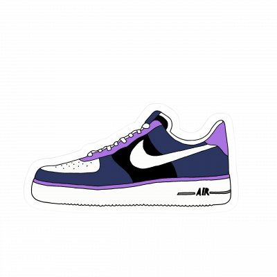 Paklājs Nike AF1 | Zils un violets | paklaji | NMF Home