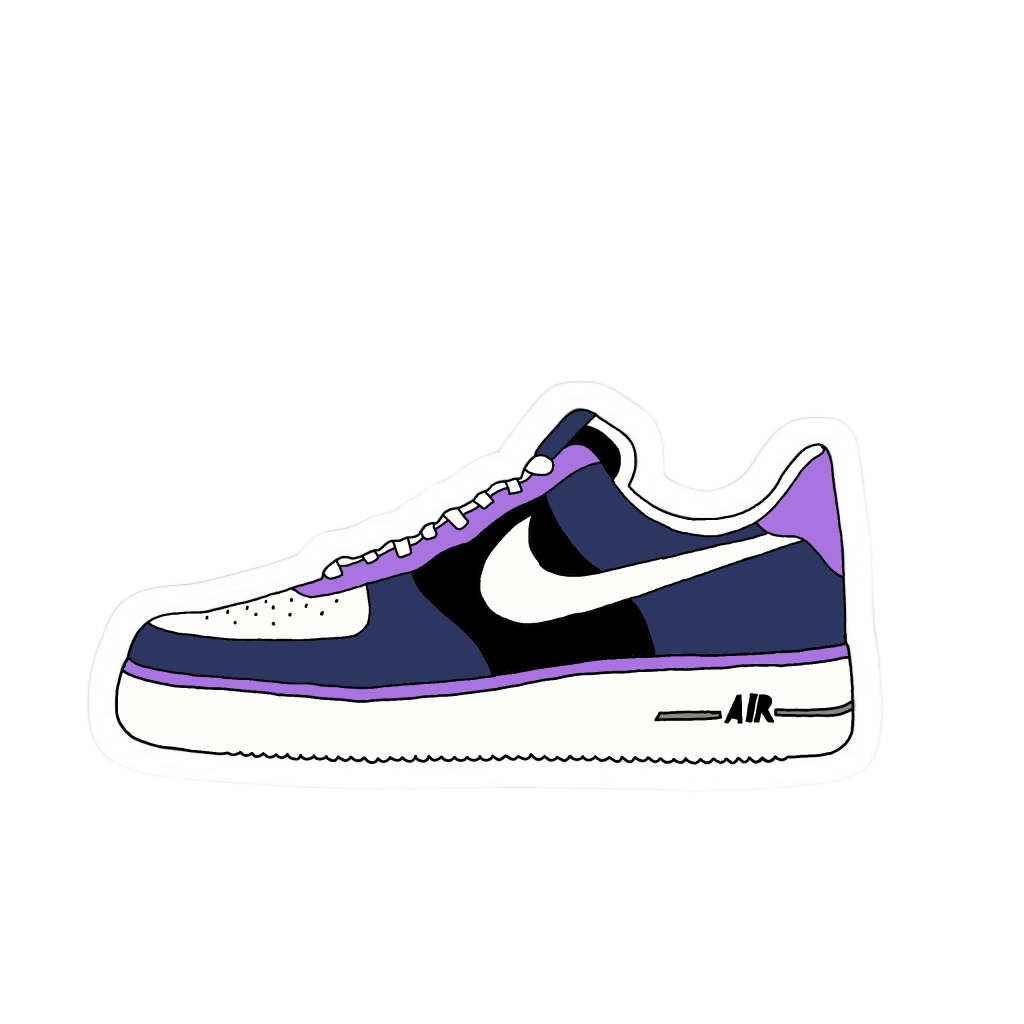 Paklājs Nike AF1 | Zils un violets