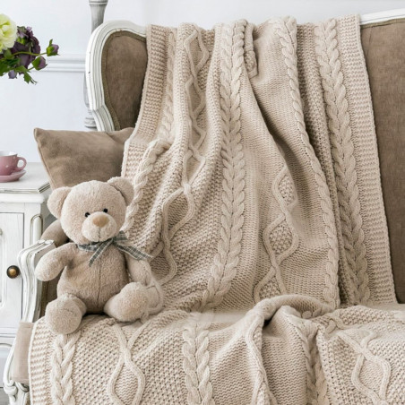 Плед из мериносовой шерсти Aran | Cappuccino